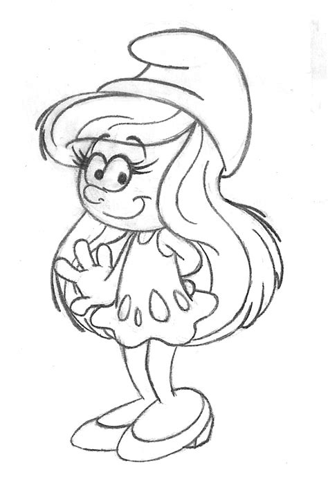 Image Smurfette Profile Sketch Smurfs Smurfs Fanon Wiki