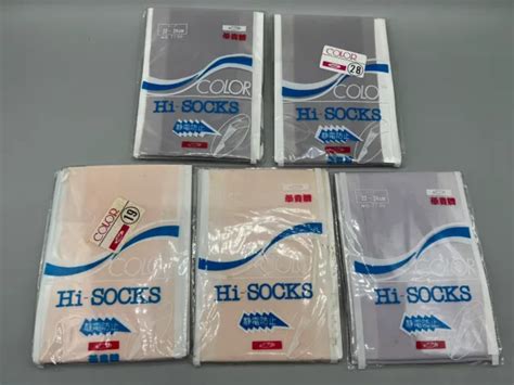Vintage Color Hi Socks Knee High Stockings Nylons Tights Lot Of 5 Nos Pastels £1571 Picclick Uk