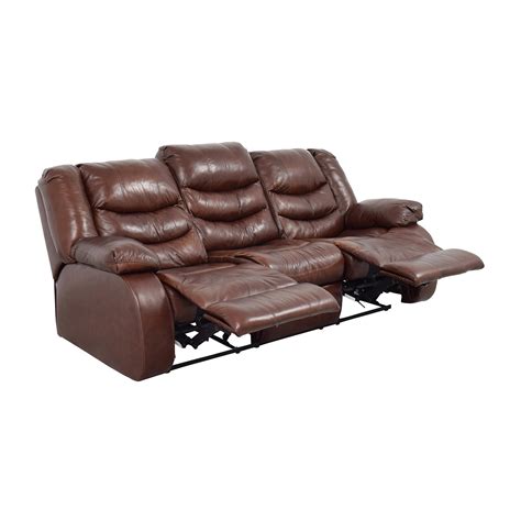 The best reclining sofa looks and feels comfortable and is a tremendous way to relax. 81% OFF - Ashley Furniture Ashley Furniture Large Brown ...