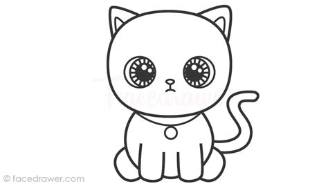 How To Draw Cat For Kids Learn How To Draw Cute Cat Step By Step