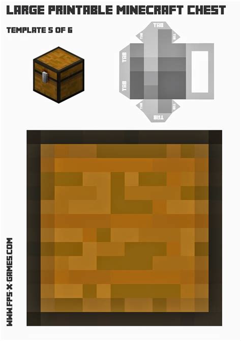 Minecraft Chest Printable Printable Calendars At A Glance