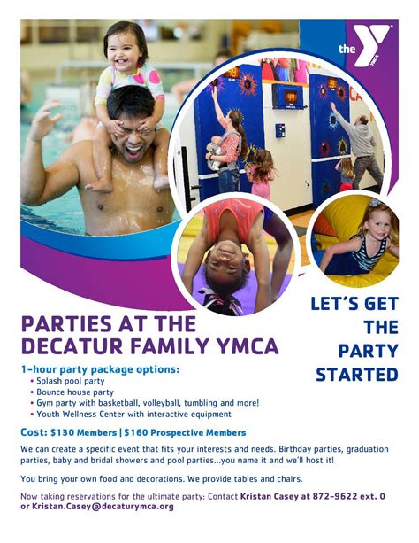 Ymca Birthday Party Prices Caridad Mccombs