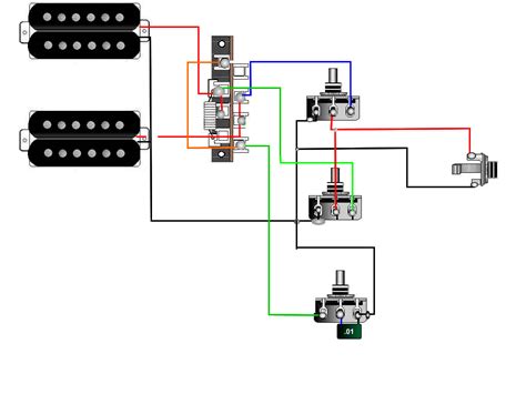 If your pickup/control wiring is broke or disconnected, here's some diagrams showing how they should be wired. Guitar wiring, tips, tricks, schematics and links