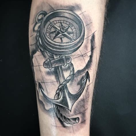 Compass And Anchor Tattoo Sleeve Viraltattoo