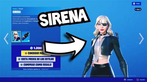 Skin Sirena En La Nueva Tienda Fortnite Hoy Youtube