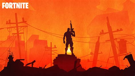 Fortnite Warrior Silhouette In Sunset Wallpaper Hd Games 4k Wallpapers