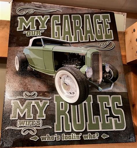 My Garage My Rules Tin Sign