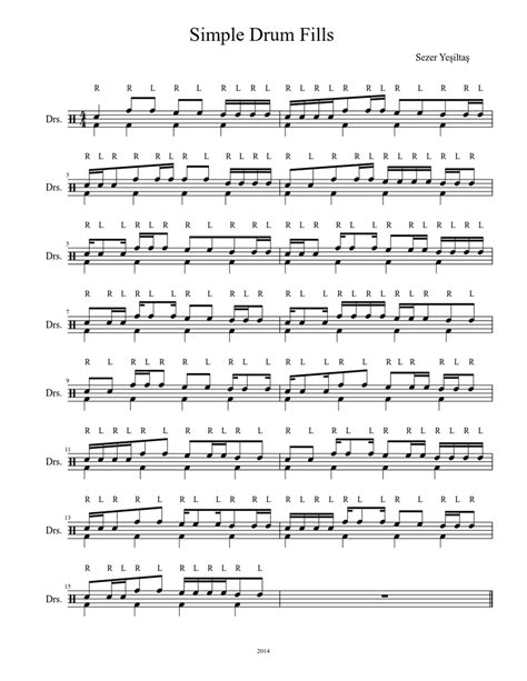 Here are a couple of screenshots so you can see what it looks like: Simple Drum Fills Sheet music | Download free in PDF or MIDI | Musescore.com