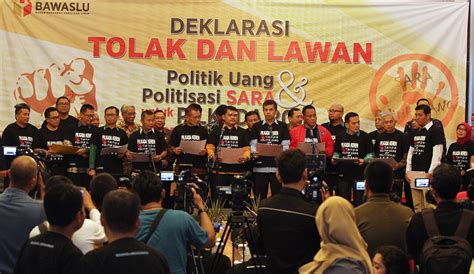 Bawaslu Ri Ajak Parpol Deklarasi Tolak Politik Uang Dan Politisasi Sara