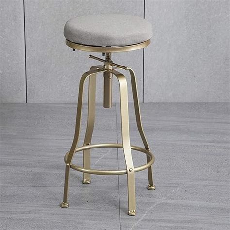 Round Swivel Bar Stools Adjustable Height Stool With Back Counter