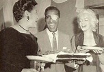 Marilyn Monroe with Sammy Davis Jr. and his mother Elvera Sanchez at a ...