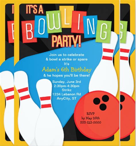 Free 13 Bowling Invitation Templates In Psd Eps