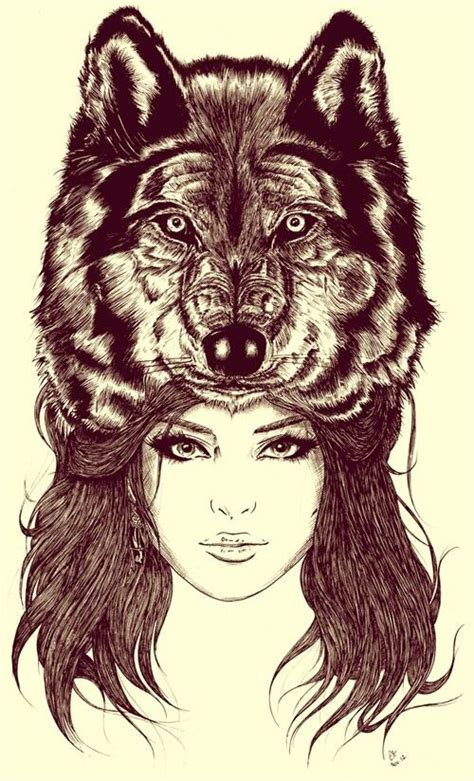 Pin By Amaliya777 On Drawings Girl Wolf Art Girl Sketch