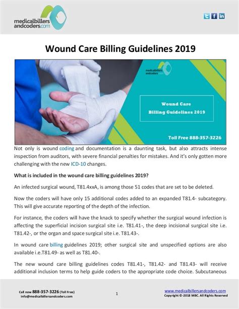 Wound Care Billing Guidelines 2019