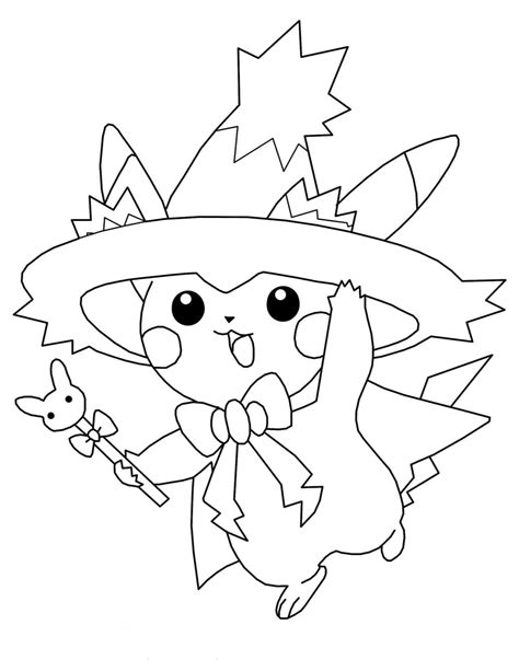 Dibujos De Pikachu Para Colorear Imprima Gratis A4 Halloween
