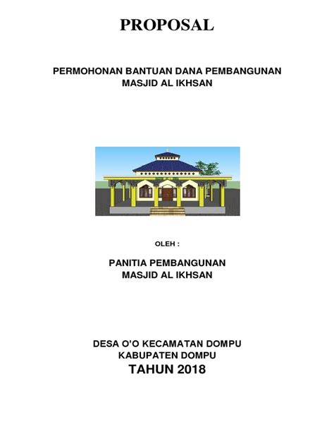 Detail Contoh Proposal Pembangunan Masjid Koleksi Nomer