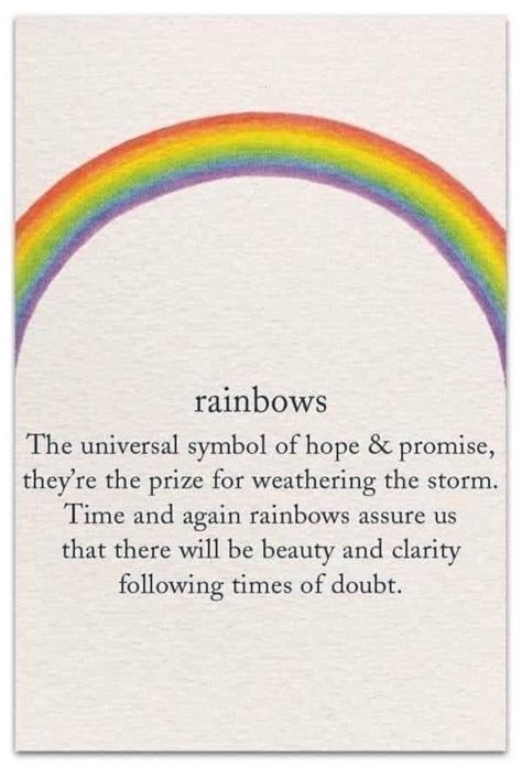 Rainbows 🌈 Rainbow Quote Words Quotes Symbols And Meanings