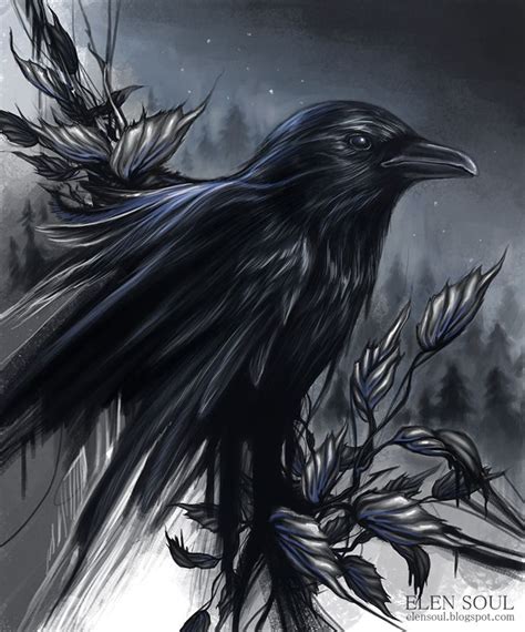 Raven By Elensoul On Deviantart Raven Artwork Raven Pictures Raven Art