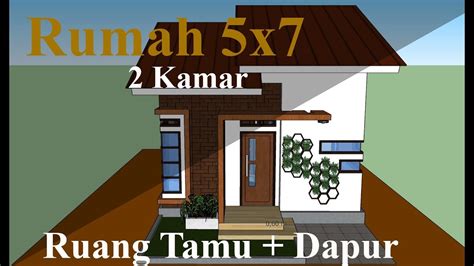 Denah rumah sederhana untuk 1 2 3 4 kamar tidur dan tipe 36. Desain Rumah 5x7 Meter Minimalis Sederhana, 2 Kamar ...