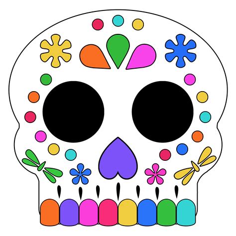 day of the dead sugar skull template