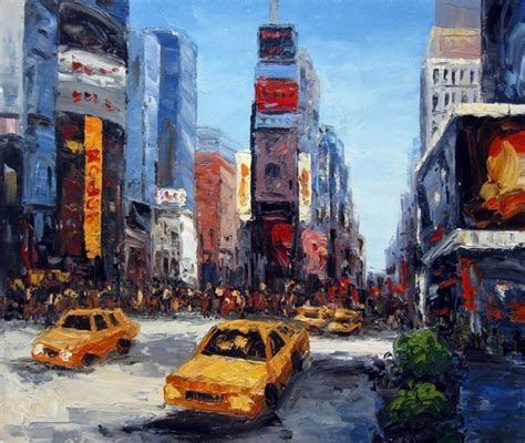 Time Square 104 Painting By Lermay Chiang Artmajeur In 2021
