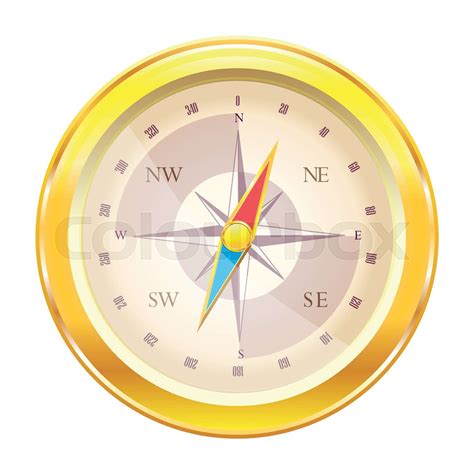 Compass Gold Stock Vector Colourbox