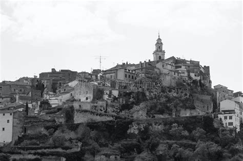 Bocairent Village On Top Of The Hill Stock Image Image Of Green