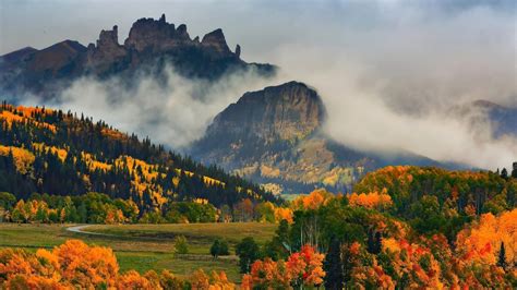 Autumn Colors In Colorado Mountains Hd Desktop Wallpaper Background