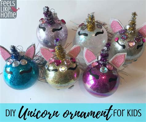 Unicorn Ornament Diy Christmas Tree Ornament Craft For
