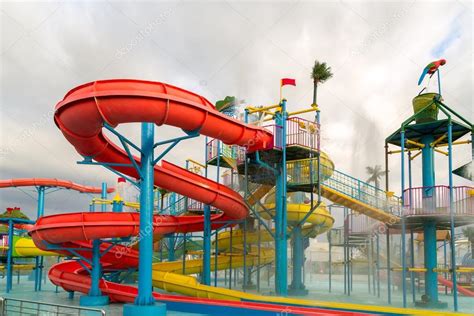 Children Aquapark Sliders — Stock Photo © Fotoall 75993839
