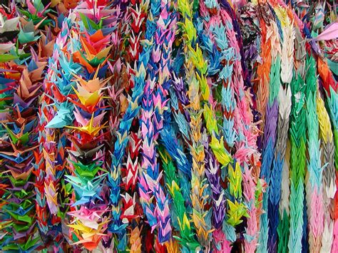 Free Thousands Of Origami Paper Cranes Stock Photo