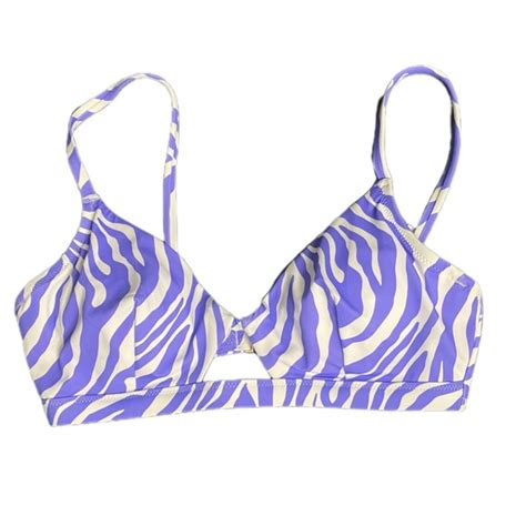 Shade And Shore Swim Shade Shore Animal Print Purple Bikini Top