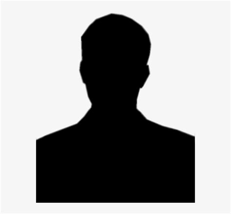 Men Silhouette Transparent Background Passport Size Photo Blank