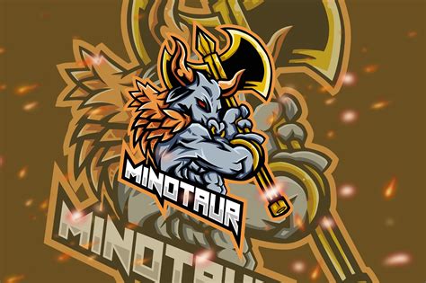 Minotaur Squad Esport Gaming Logo 954383 Logos Design Bundles