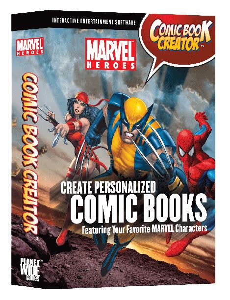Marvel Heroes Comic Book Creator 2 Software Comic Box