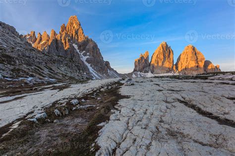 Tre Cime Di Lavaredo At Sunrise Dolomite Alps Italy 1327911 Stock