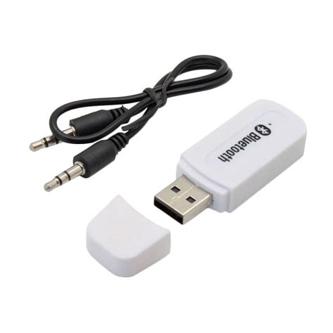 Jual Usb Bluetooth Audio Music Receiver Dongle Putih 35mmstereo