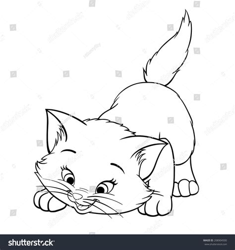 Blurry and poorly lit photos just don't do your drawings justice! Vector Kitten Playing Cartoon Cute Happy Stock Vector ...