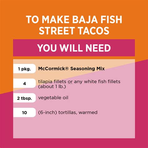 Mccormick Street Taco Baja Fish Seasoning Mix 08 Oz Delivery Or