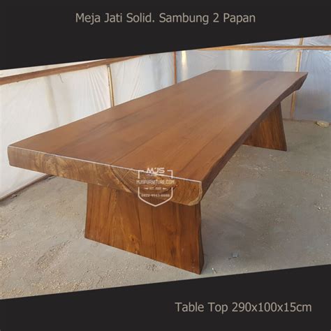 Meja Kayu Jati Solid Besar Jumbo Mjs Furniture Jepara