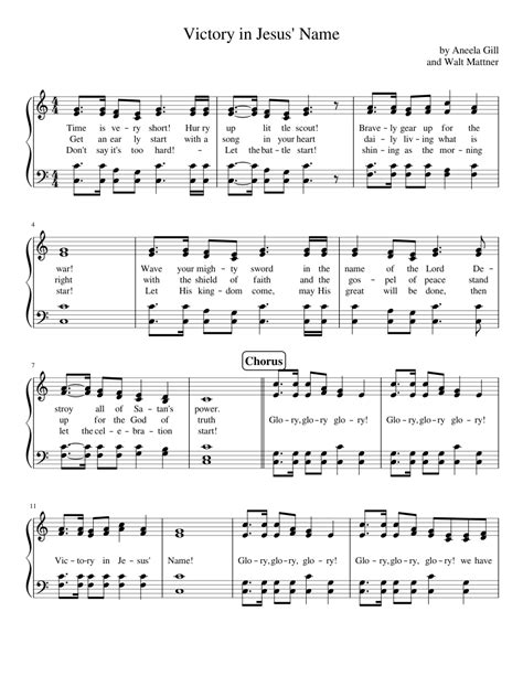 Victory In Jesus Name Sheet Music For Piano Download Free In Pdf Or