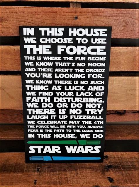 In This House We Do Star Wars Star Wars Star Wars Decor Star Wars