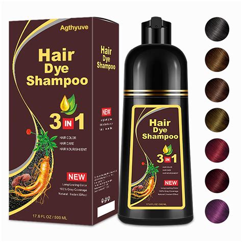 Hair Dye Shampoo 3 In 1 Deep Wine Red Hair Dye 169 Fl Oz Deep Wine Red Hair