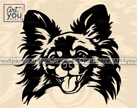 Papillon Svg Dog Svg File For Cricut Project Funny Pet Face Etsy Canada