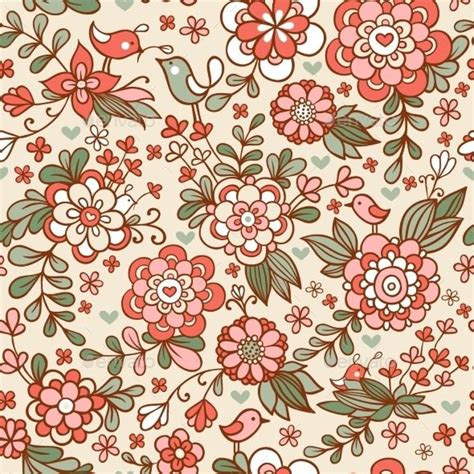 Vintage Floral Seamless Pattern | Seamless textures, Seamless pattern vector, Vintage flowers