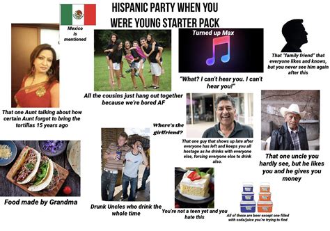 Hispanic Party When You Were Young Starter Pack Rstarterpacks