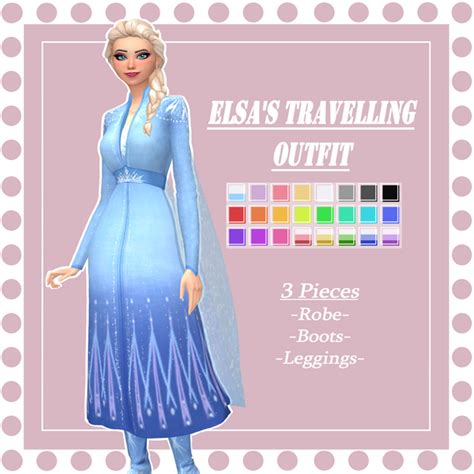 Elsas Travelling Outfit Monysims Travelling Outfit Sims 4 Mods