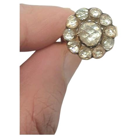 Antique 1880s Victorian Rose Cut Diamond Gold Ring For Sale At 1stdibs