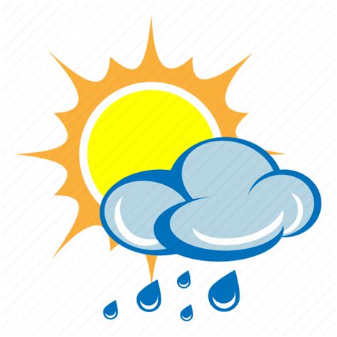Cloud Drizzle Rain Sun Weather Shower Storm Icon Download On