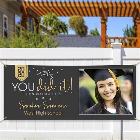 Personalized You Did It Graduation Banner Graduation Banner